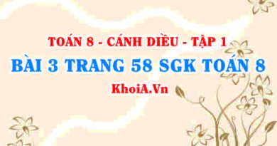 Bài 3 trang 58 SGK Toán 8 tập 1 Cánh Diều